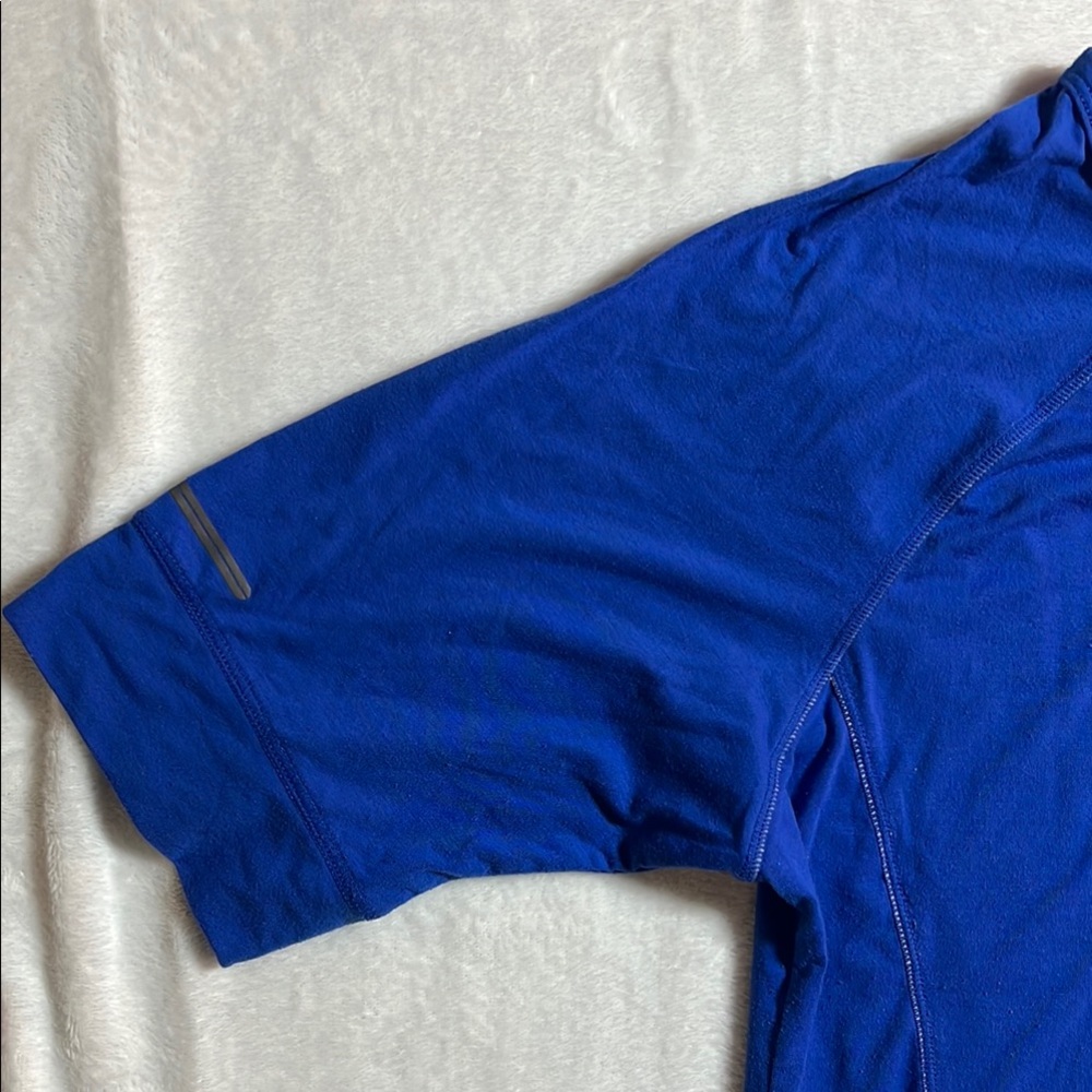 Tangerine Cobalt Blue Relaxed Short Sleeve Activewear Tee - Picture 3 of 8
